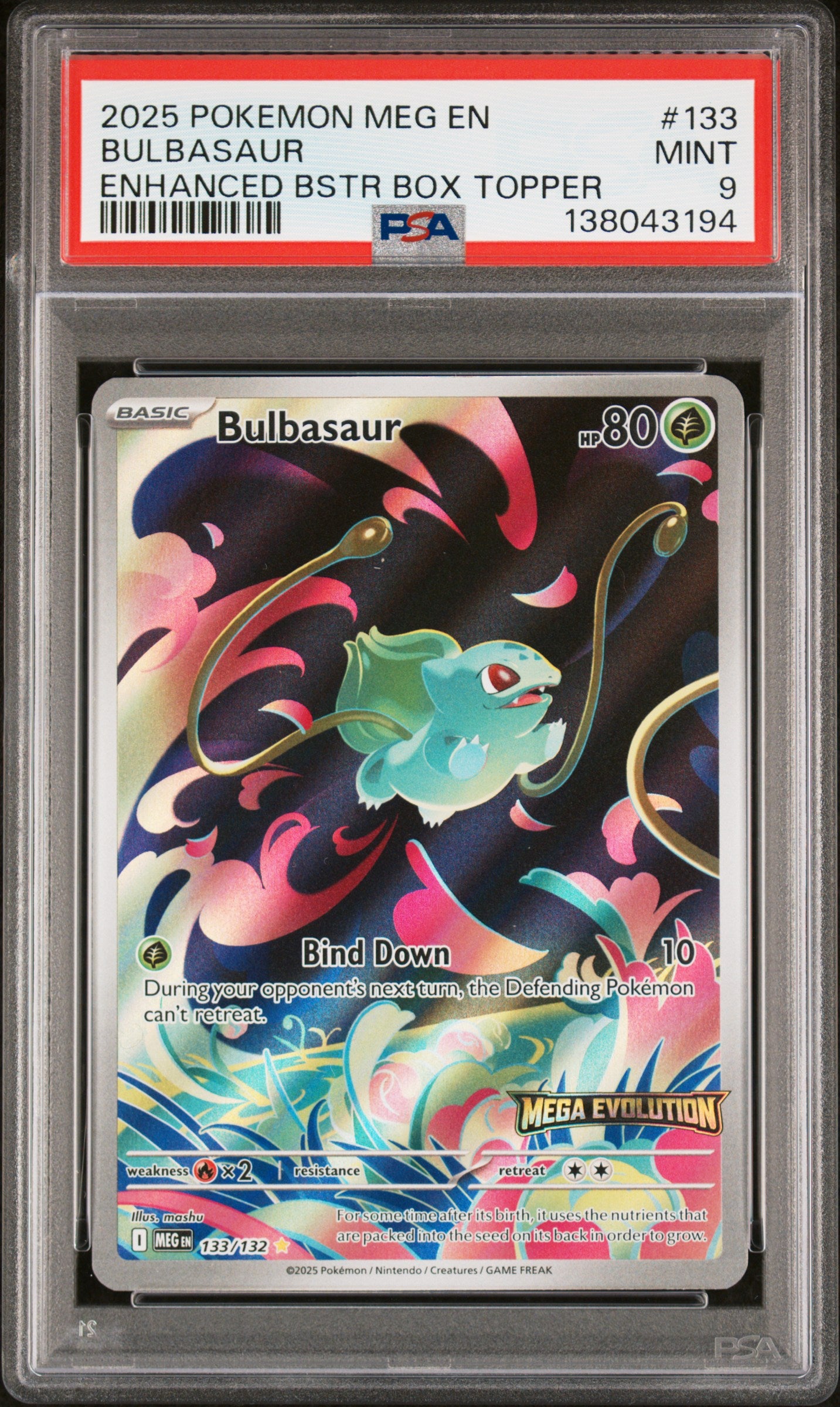 Bulbasaur - #133/132 Stamped Illustration Rare - PSA 9