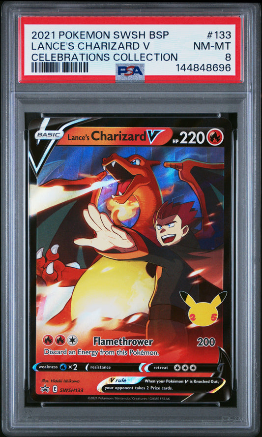 Lance's Charizard V - #SWSH133 Promo - PSA 8