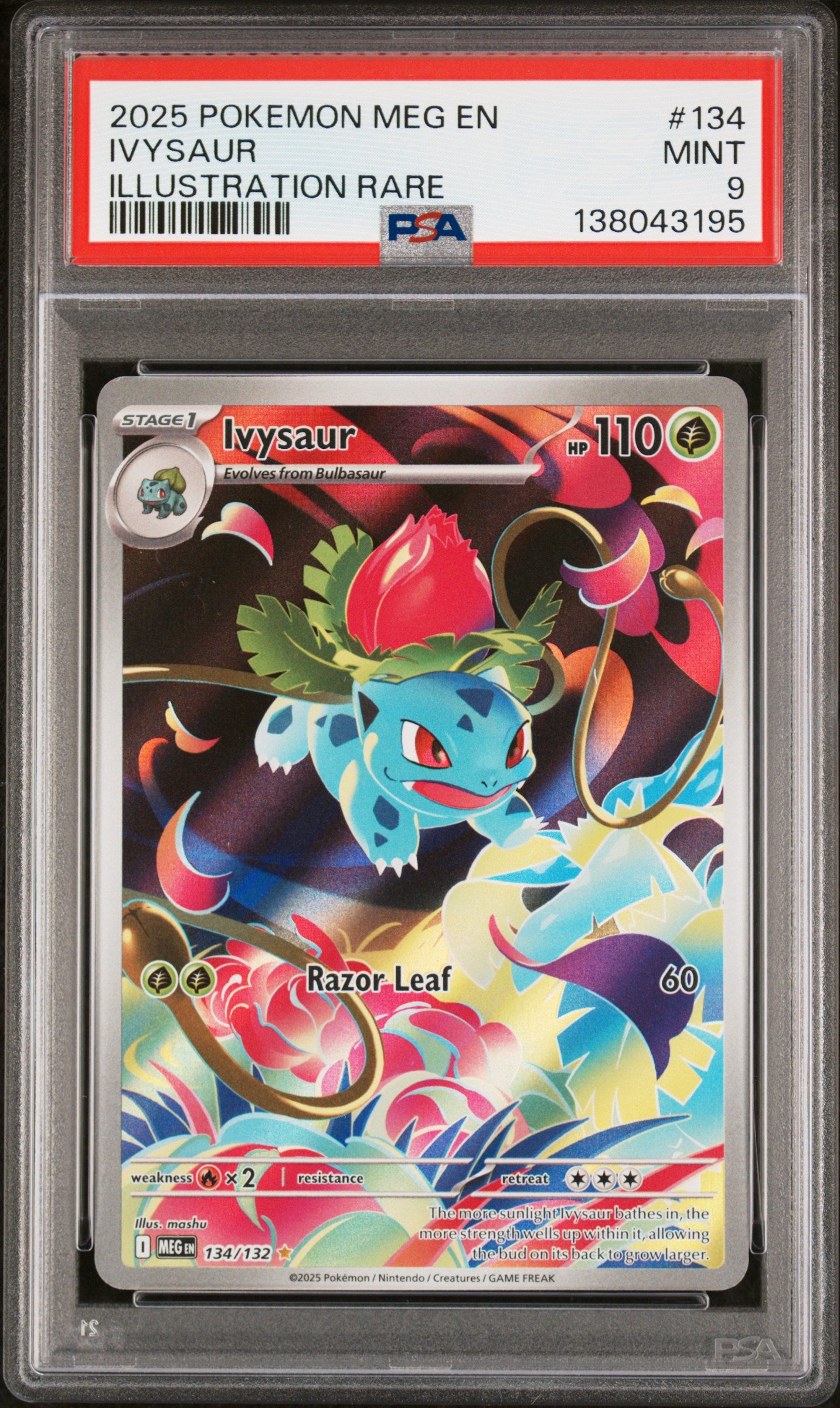 Ivysaur - #134/132 Illustration Rare - PSA 9