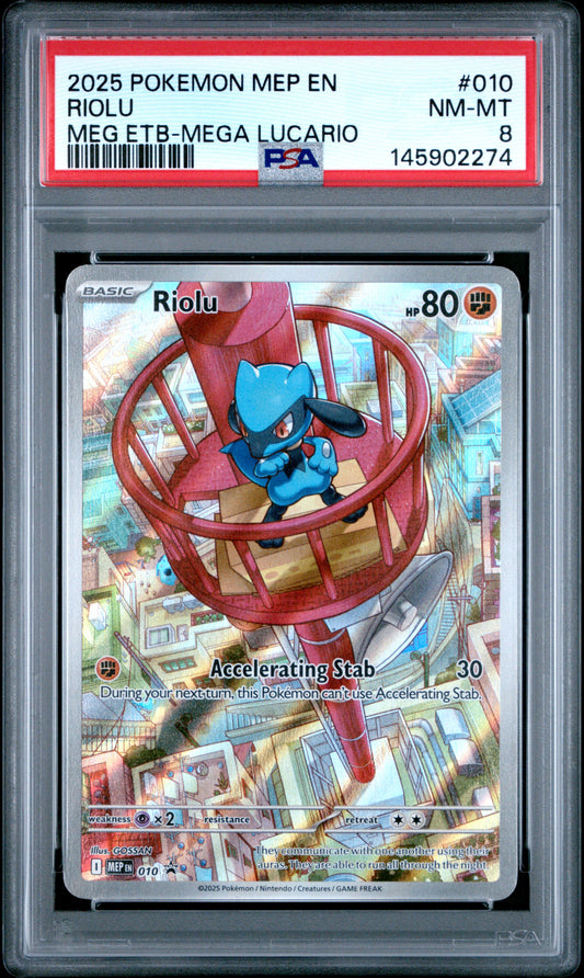 Riolu - #010 - PSA 8