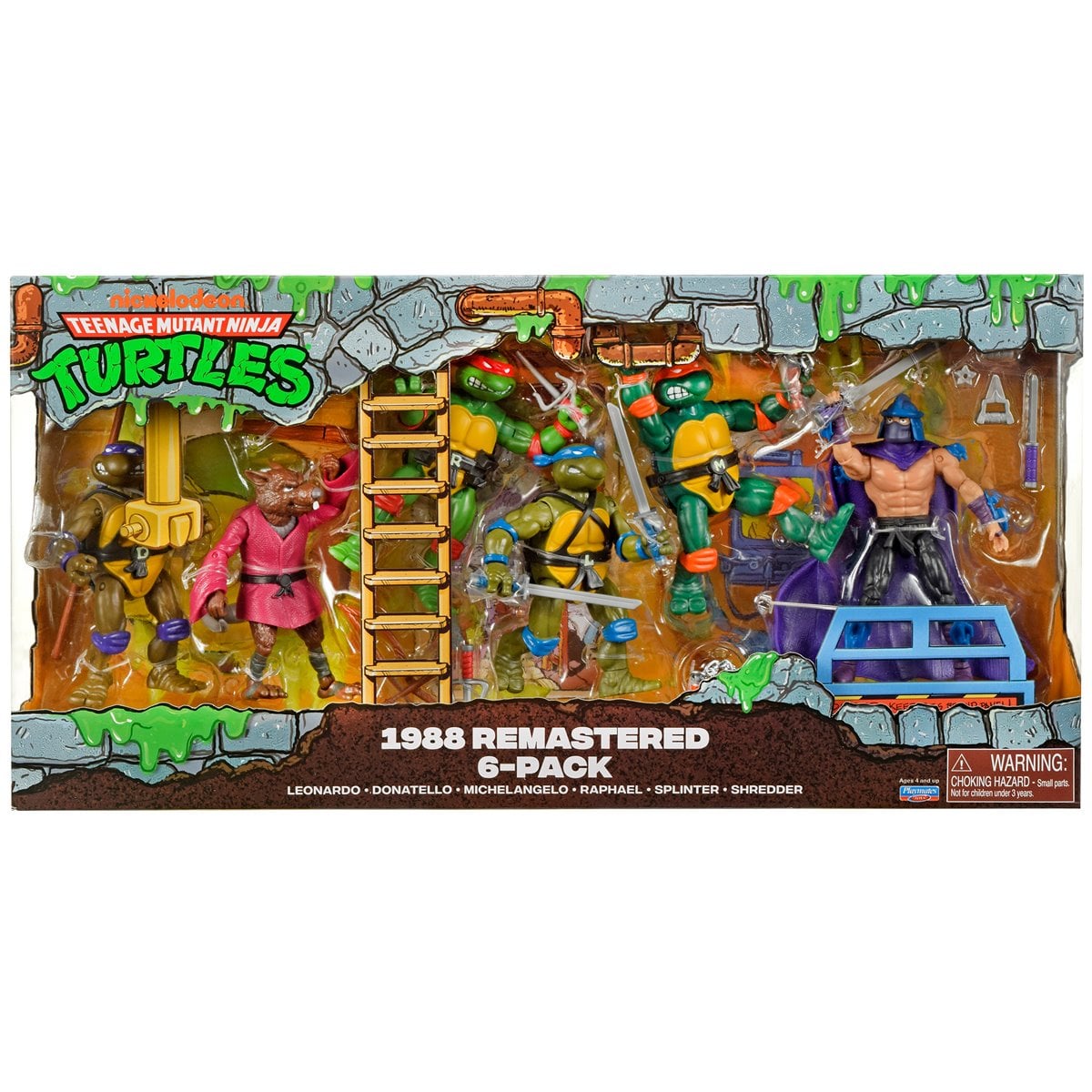 Teenage Mutant Ninja Turtles : Classic 4" Remastered Figure Bundle - 6 Pack
