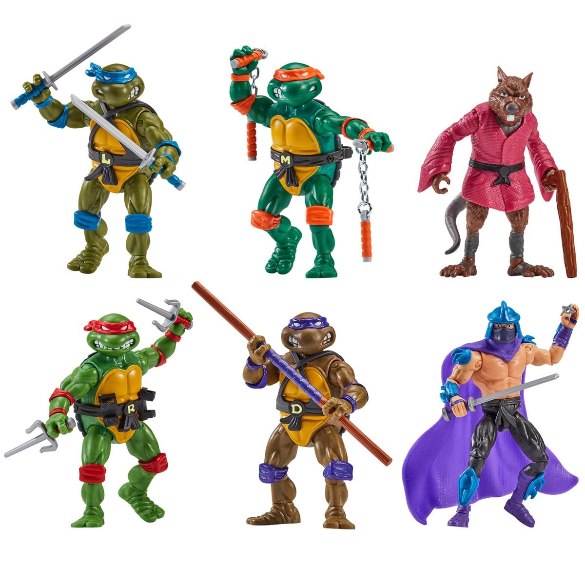 Teenage Mutant Ninja Turtles : Classic 4" Remastered Figure Bundle - 6 Pack