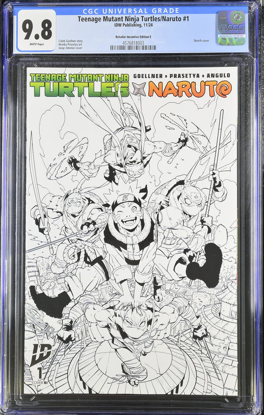 Teenage Mutant Ninja Turtles/Naruto #1 - Sketch Cover - CGC 9.8