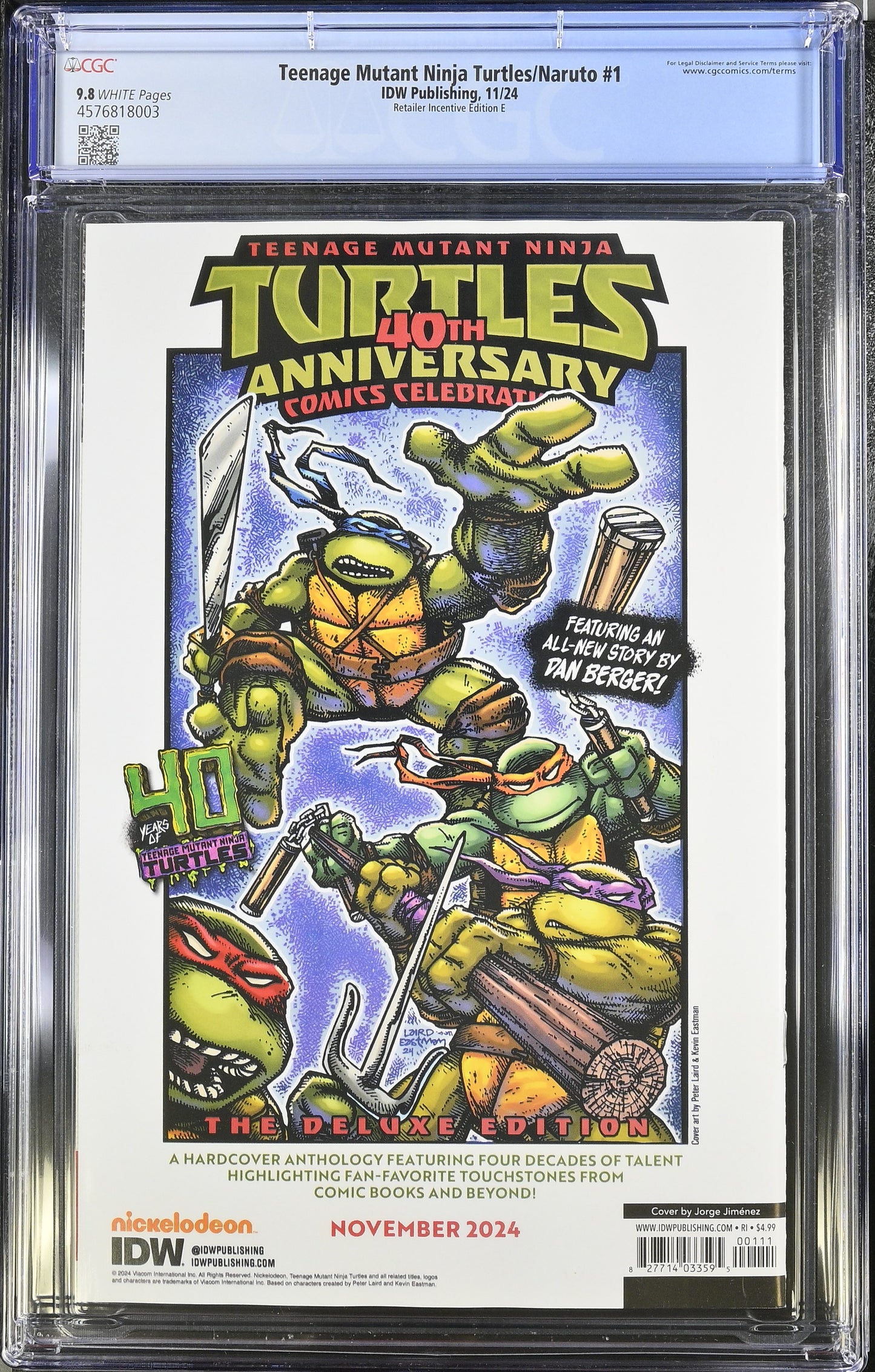 Teenage Mutant Ninja Turtles/Naruto #1 - Sketch Cover - CGC 9.8