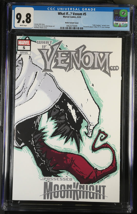 What If...? Venom #5 (2024) - Moon Knight 8-Bit Gaming Variant Cover - CGC 9.8