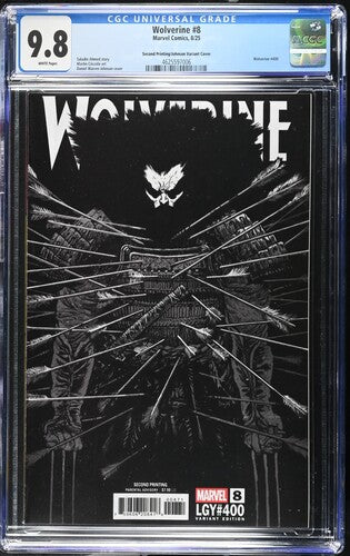 Wolverine #8 - Second Printing Johnson Variant Cover - CGC 9.8